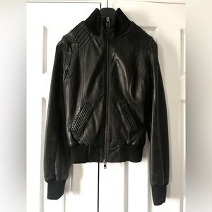 Mackage Leather Bomber Jacket. Size XS.